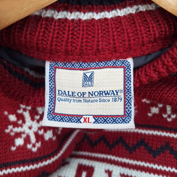 Dale of Norway Lake Placid 1932 Lined Wind Stopper Sweater Pure Wool Size XL - Picture 7 of 9
